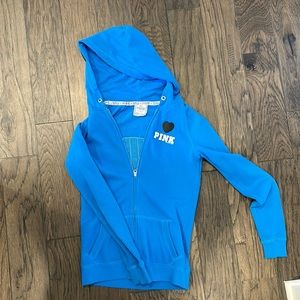 Pink, XS Carolina Panthers zipped hooded jacket